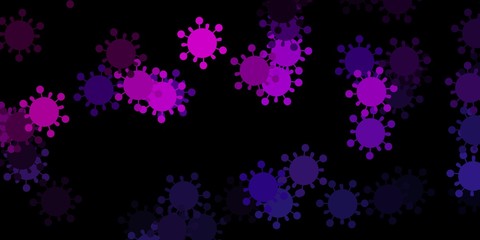 Dark pink vector template with flu signs.