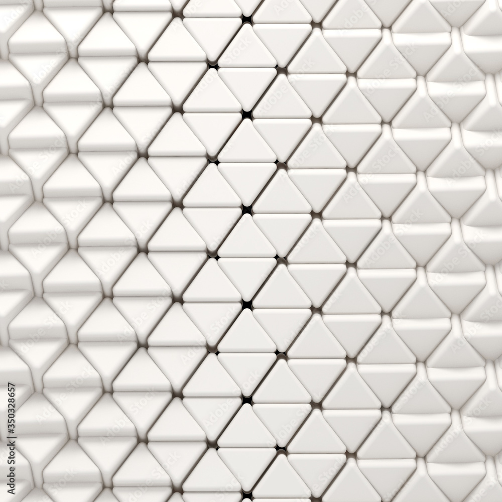 Poster 3d illustration of polygonal parametric pattern