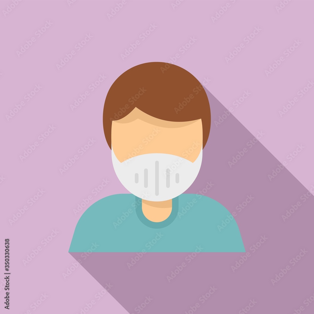 Poster protester boy icon. flat illustration of protester boy vector icon for web design