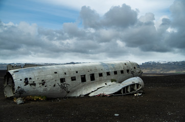 Dacota C-117 plane wrack near Sólheimasandur beach, Iceland