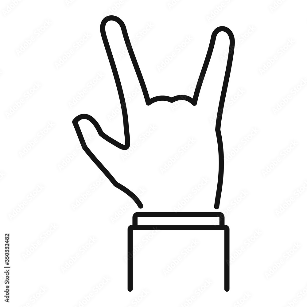 Poster hand up icon. outline hand up vector icon for web design isolated on white background