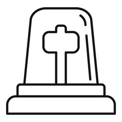 Police beacon icon. Outline police beacon vector icon for web design isolated on white background