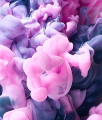 Color drop in water. Abstract background