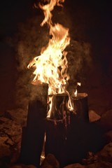 fire in fireplace bonfire