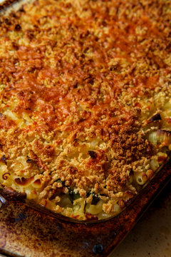 Broccoli Rabe Leek Mac N Cheese