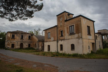 Old abandoned noble building in Southern Italy.