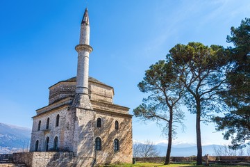Fototapeta na wymiar The famous islamic fethiye mosque in the castle of Ioannina in Epirus Greece
