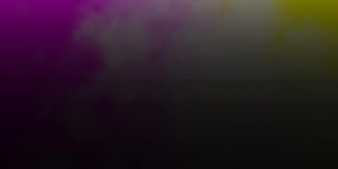 Light Pink, Yellow vector background with bubbles. Abstract decorative design in gradient style with bubbles. Design for posters, banners.