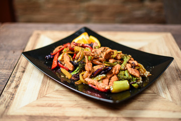 Chicken and vegetables