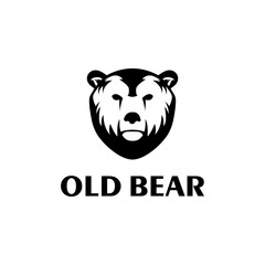 Old bear logo. Icon vector.