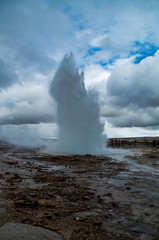 Fototapeta na wymiar Strokkur geyser, Geysir, Iceland