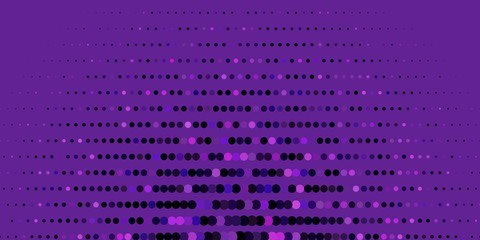 Dark Purple vector pattern with spheres. Abstract decorative design in gradient style with bubbles. Design for posters, banners.