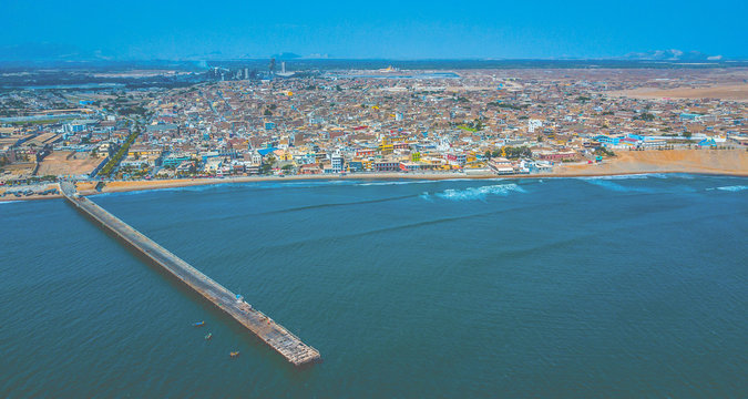 The city of Pacasmayo from the air