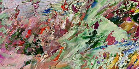 Colorful abstract background wallpaper. Modern motif visual art.  Mixtures of oil paint. Trendy...