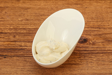 Caesar cream sauce with parmesan and herbs