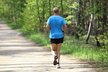 man running in park