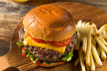 Homemade Grass Fed Cheeseburger