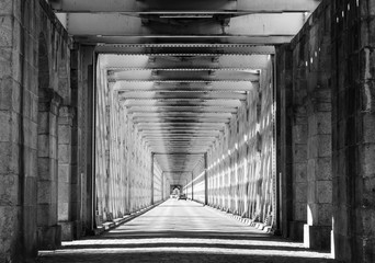steel structure tunnel at spain portugal border