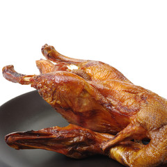Peking Duck, China's most famous dish on white background