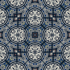 Ornate Decorative Seamless Pattern Mosaic