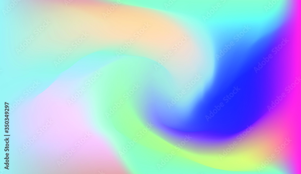 Poster iridescent holographic background with colorful gradient stains. multicolored vivid blurred backdrop