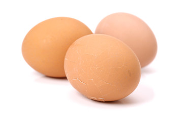 broken egg isolated on white background 
