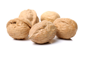 walnuts on a white background