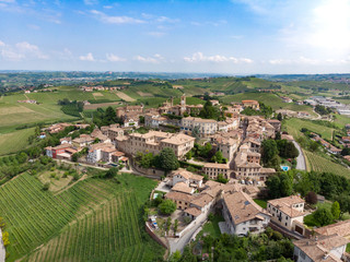 Neive town. Beautiful Italian landscape. view from Langhe,Italian landmark. Unesco world heritage...