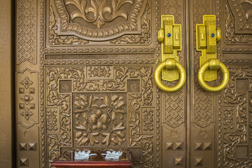 Bronze Door In The Great Hall, North Korea