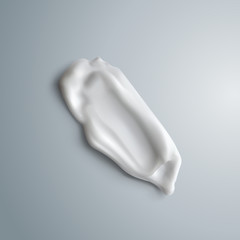 Realistic cream stroke.