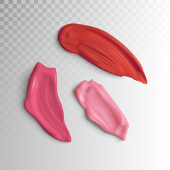 3d realistic concealers, three reds tone smear.