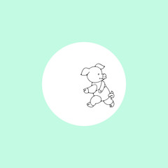 Pig vector illustration. Cartoon style. Cute  isolated character.