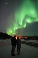 Obraz premium Nothren Light (Aurora Borealis) in Fairbanks, Alaska 