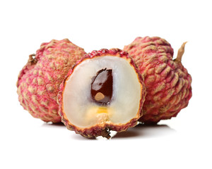 lychee isolated on white background © zcy