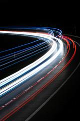 lights of cars with night
