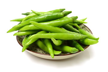 fresh chili on white background