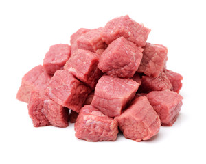 Fresh beef cut isolated on white background 
