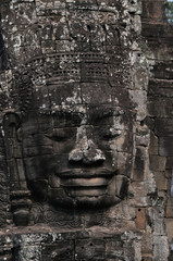 face of bayon temple cambodia