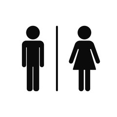 Toilet icon. Vector illustration on withe background. Isolated.