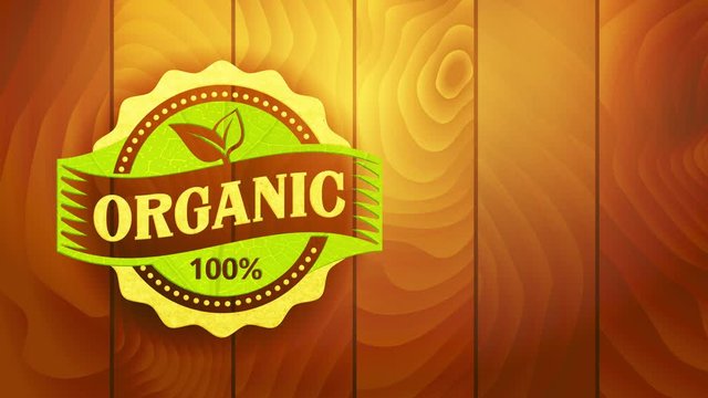 health mark for organic herbal spa salty or soap tranquility products with minimalist graphical on wooden background