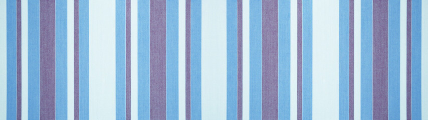 Pastel blue purple striped natural cotton linen textile texture background banner panorama