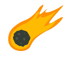 vector asteroid illustration for asteroid day 30 June. bright space meteorite vector illustration © Tender Tsunami