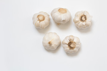 Fresh garlic isolated on white background