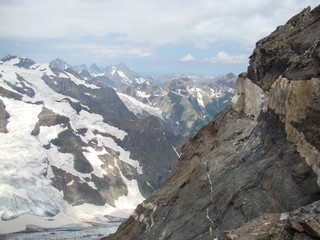snow covered mountains