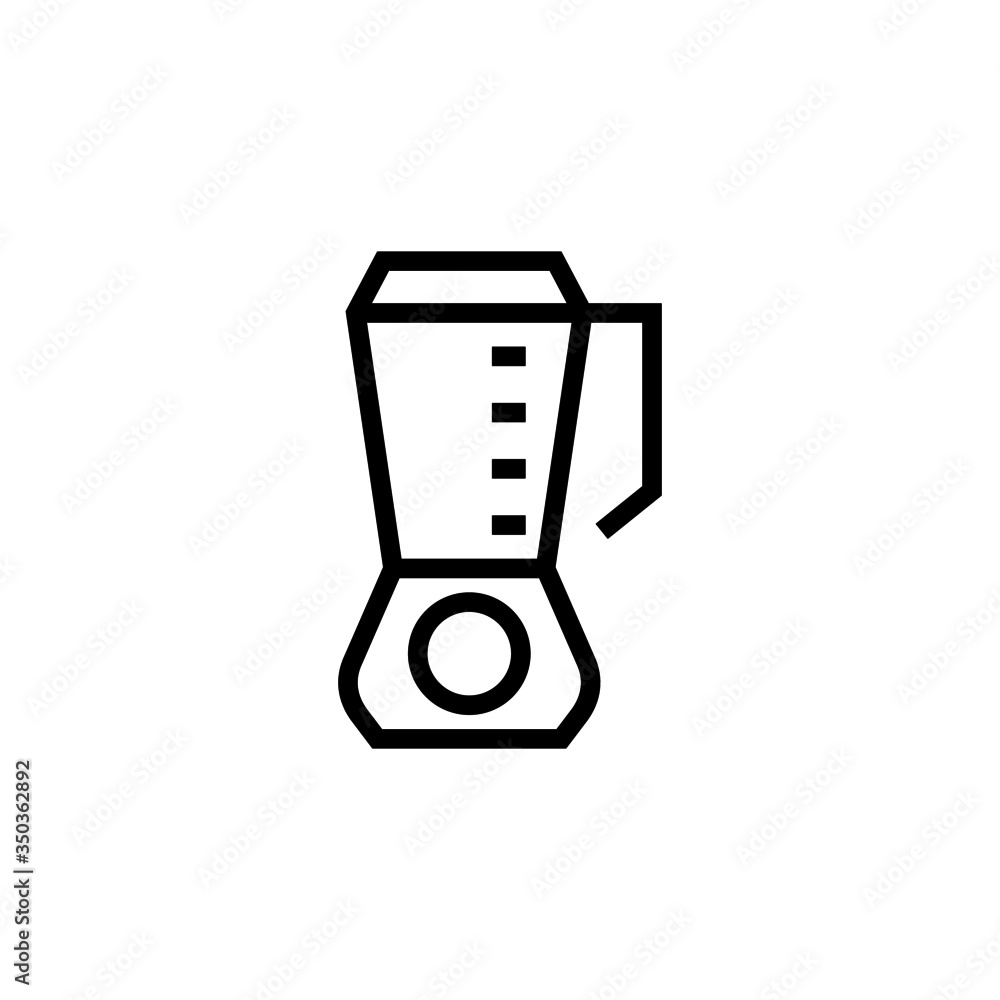 Poster blender vector icon in outline, linear style isolated on white background