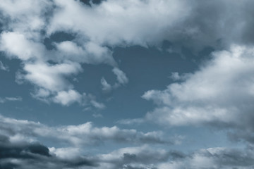 Sky covered with rainy clouds. Stormy weather