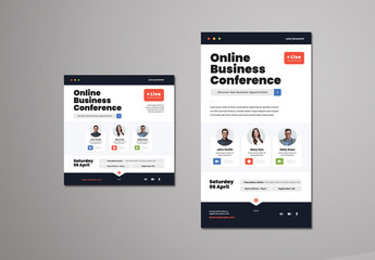 Online Business Conference Social Media Layouts