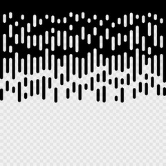 Vector Halftone Transition Abstract Wallpaper Pattern. Seamless Black And White Irregular Rounded Lines Background for modern flat web site design.