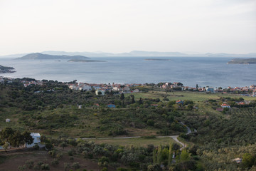Fototapeta na wymiar iskele-karantina/ Urla / Izmir / Turkey, MAY 11, 2020, Views from small sea town
