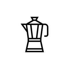 Percolator vector icon in lineout, linear style isolated on white background